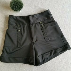 Zara High Waist Shorts Tuxedo Style Womens Sz L